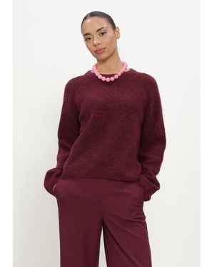 Object Damen Pullover & Cardigans Objagate O-Neck L/S Knit Pullover Noos - Rot