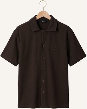MALELIONS Jungen Hemden Horizon Ribbed Shirt - Schwarz