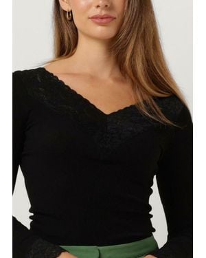 Rosemunde Top Bernadine Organic T-Shirt Lace Damen - Schwarz