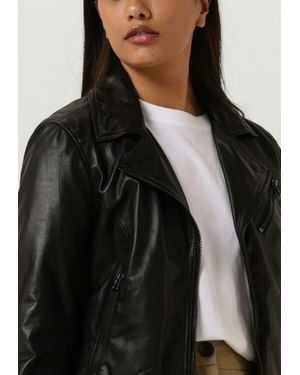 Goosecraft Lederjack Megan Biker - Schwarz