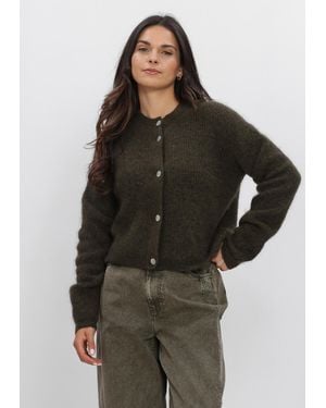Second Female Damen Pullover & Cardigans Andrea Knit Rib Ls Cardigan - Mehrfarbig