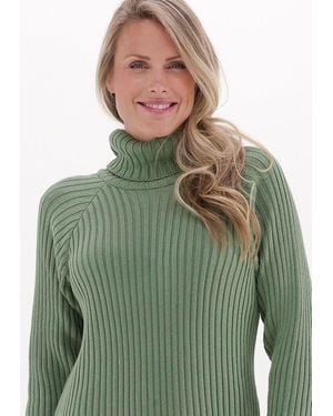 Y.A.S Midikleid Yasmavi Knit Midi Rollneck Dress Damen - Grün