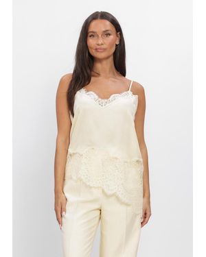 Second Female Damen Tops & T-Shirts Wilina Strap Top - Natur