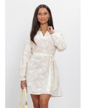 MSCH Copenhagen Damen Kleider Mschsylvia V Dress - Weiß