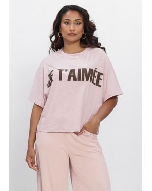 Aimée the Label Damen Tops & T-Shirts Selarahs T-Shirt Print - Pink