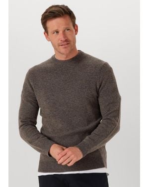 Profuomo Herren Pullover & Cardigans Pullover Crew Neck Woolblend - Grau