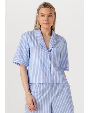 ROUGE EDIT Damen Blusen Roushona 2/4 Resort Collar Shirt - Blau