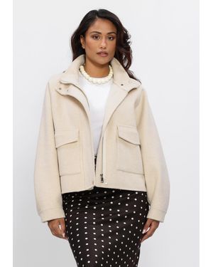 STUDIO AR Damen Jacken Cailin Wool Blend - Natur