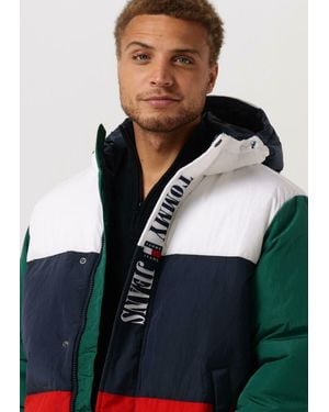 Tommy Hilfiger Wattierte Jack Tjm Archive Colorblock Puffer - Rot