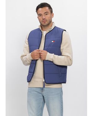 Tommy Hilfiger Herren Jacken Tjm Flag Quilted Vest - Blau