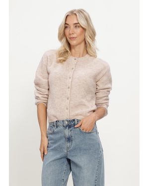Object Damen Pullover & Cardigans Objagate L/S Re Knit Cardigan Noos - Blau