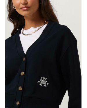 Tommy Hilfiger Strickjacke Reg Varsity Imd Ny Cardigan - Blau