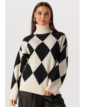 EDITED Damen Pullover & Cardigans Lahela Jumper Jacquard - Schwarz
