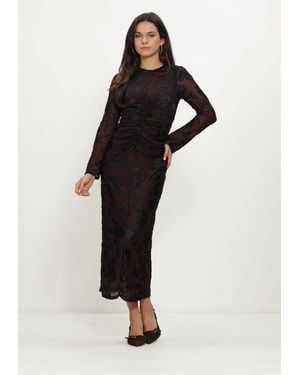 Y.A.S Damen Kleider Yasmarena Ls Long Dress S - Schwarz