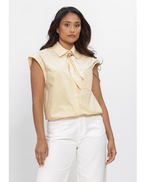 Dante6 Damen Blusen Alcon Scarf Detailed Shirt - Weiß