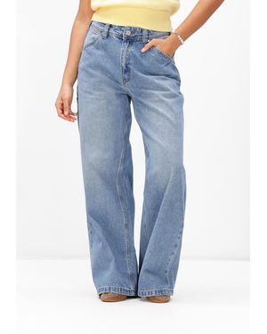 Abrand Jeans Damen Jeans Mid Super Baggy - Blau