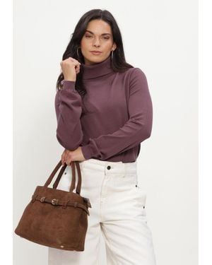 Silvian Heach Damen Pullover & Cardigans Sweater Turtleneck Recik - Lila