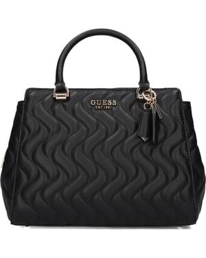Guess Handtasche Eco Mai Society Satchel - Schwarz
