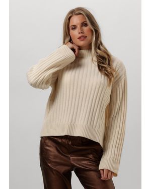Modström Damen Pullover & Cardigans Fultonmd Rib T-Neck - Natur