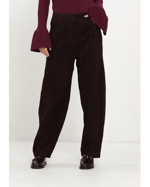 Ibana Damen Hosen Parla Suede - Schwarz
