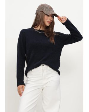 Selected Women Damen Pullover & Cardigans Slwlulu New Ls Knit O-Neck - Schwarz