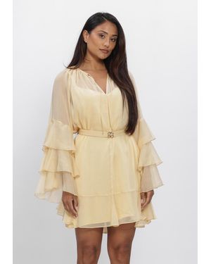 Dante6 Damen Kleider Solstice Boho Chiffon Short Dress - Natur
