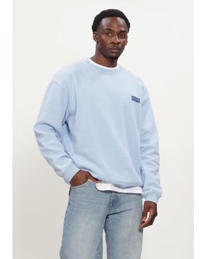 American Vintage Herren Pullover & Cardigans Plizzy Crew - Blau