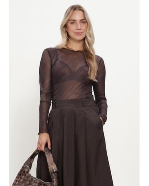Object Damen Tops & T-Shirts Bjnoelle Slim L/S Top 147 - Lila