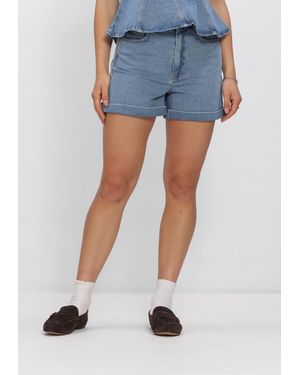 EDITED Damen Jeans Tela Denim Shorts - Blau