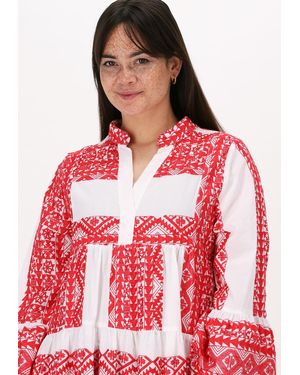 Greek Archaic Kori Minikleid Short Dress All Over - Rot