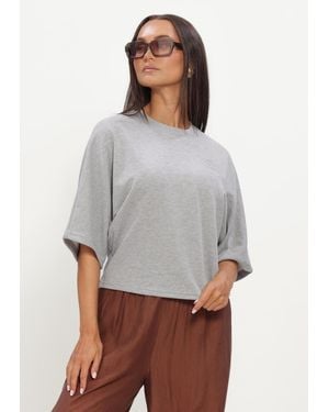 Dante6 Damen Pullover & Cardigans Devon Washed Batwing Sweat - Grau