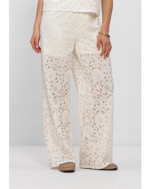 Object Damen Hosen Objbianca Mw Wide Pant - Natur