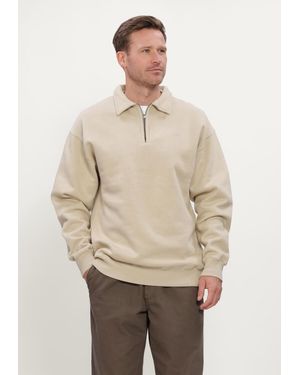 Forét Herren Pullover & Cardigans Hook Half Zip - Natur