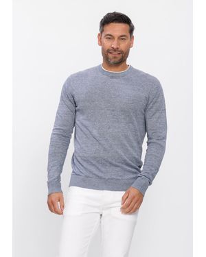 Gentiluomo Herren Pullover & Cardigans Round Neck Ls - Blau
