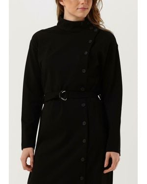 Simplee Midikleid Eef Jer-rayon-22-3 - Schwarz