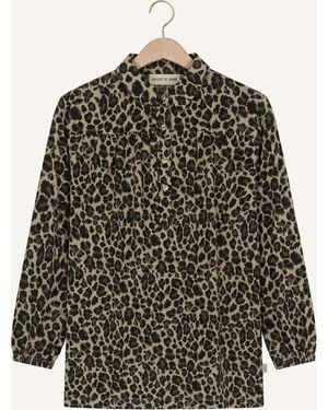 House Of Jaimie Mädchen Kleider Shirt Collar Dress - Schwarz