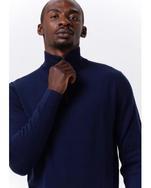 Calvin Klein Pullover Superior Wool Quarter Zip Herren - Blau