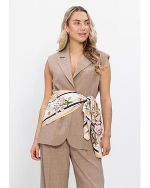 Liu Jo Damen Blazers Gilet Ts Navetta - Natur