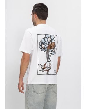Dstrezzed Herren Polos & T-Shirts Collin Artwork Tee - Weiß