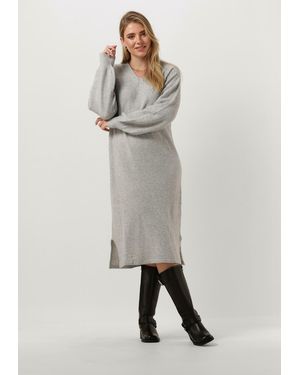 Minus Midikleid Lilianne V-neck Midi Knit Dress - Grau