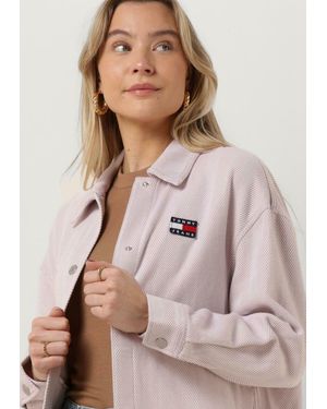 Tommy Hilfiger Bluse Tjw Herringbone Overshirt - Natur