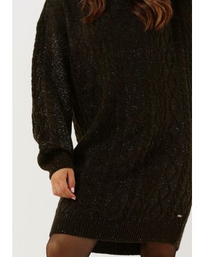 Scotch & Soda Minikleid Lurex Knitted Cable Dress - Schwarz