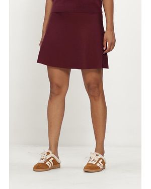 Object Damen Röcke Objreynard Hw Short Knit Skirt - Rot