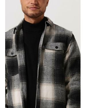 Anerkjendt Overshirt Aklion Thick Check Overshirt Herren - Schwarz