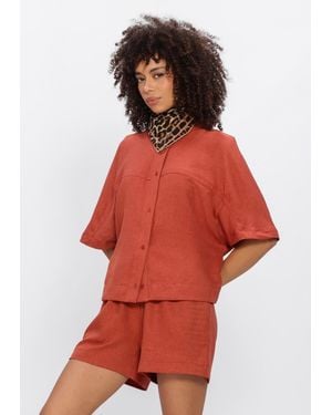 EST'SEVEN Damen Blusen Freya Top - Rot