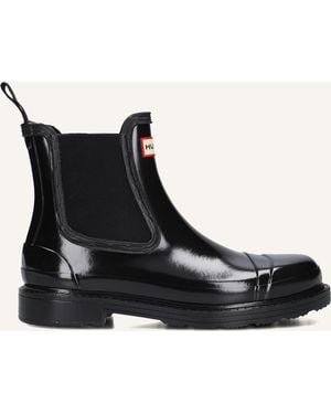 HUNTER Damen Stiefel Original Chelsea - Schwarz