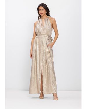 Dante6 Damen Kleider Heavenly Metallic Halter Dress - Natur