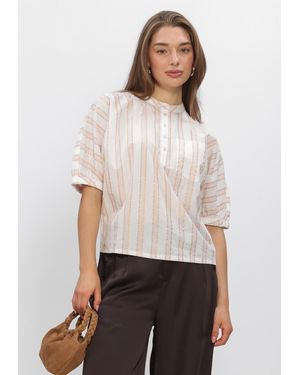Minus Damen Blusen Mspatricia Blouse - Weiß