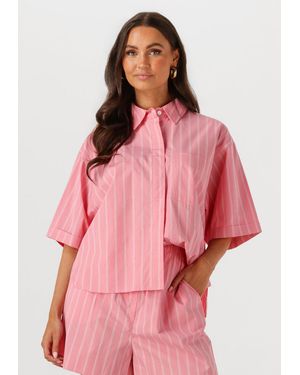 WITHBLACK Damen Blusen Wblgunilla Stripe Shirt - Pink