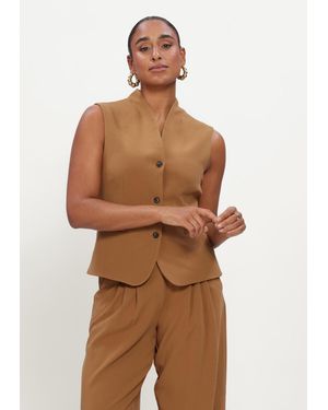 MSCH Copenhagen Damen Blazers Mschphilomina Michelle Waistcoat - Braun